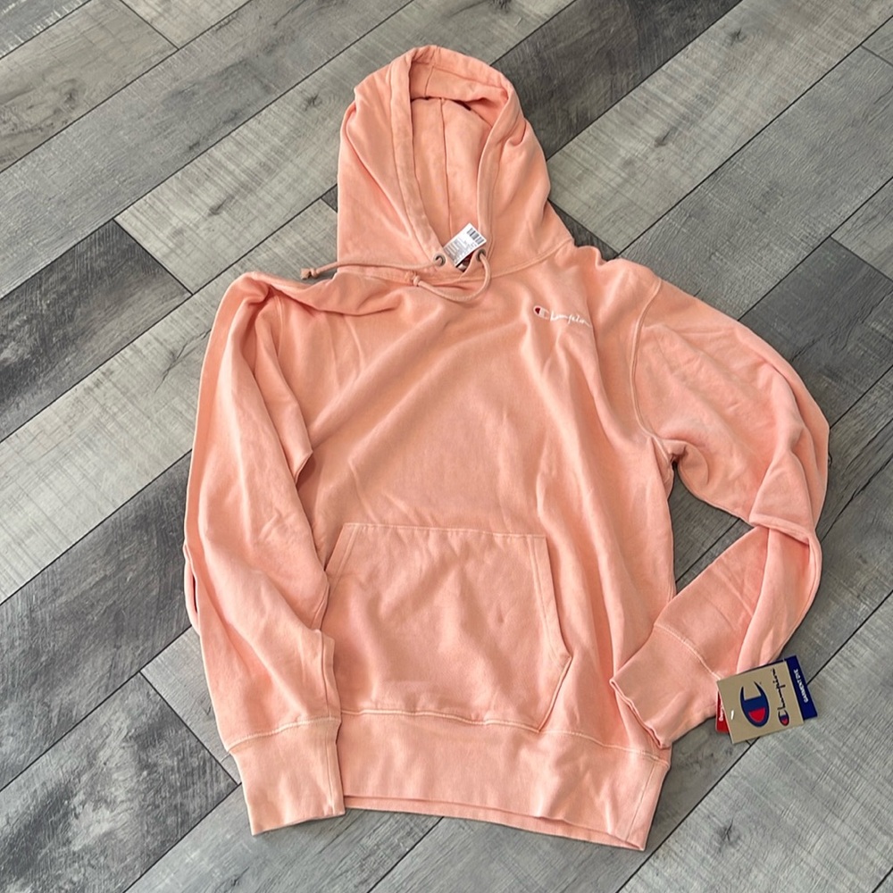 Peach Oversized Champion Sweatshirt Hoodie